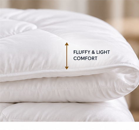 NEUOVALETTO Luxury Duvet – 100% Cotton 300TC with Soft Microfiber Filling