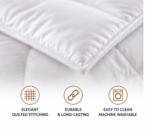 NEUOVALETTO Luxury Duvet – 100% Cotton 300TC with Soft Microfiber Filling